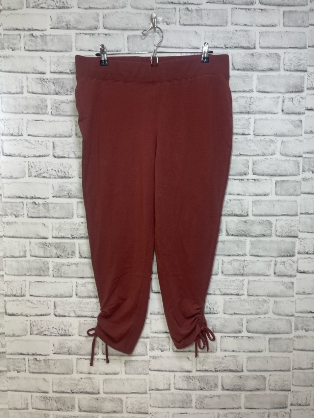 Sonoma Dark Terracotta Cinch Tie Leggings XL